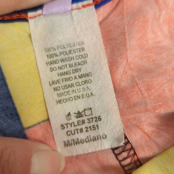 Vintage Purple Rain Womens Size Medium Cold Shoulder Dress Multicolor Geometric - Picture 10 of 10